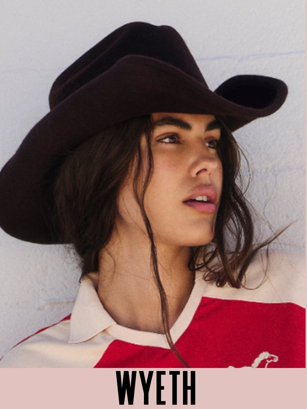 Wyeth McGraw wool cowboy hat chocolate brown western brushed felt